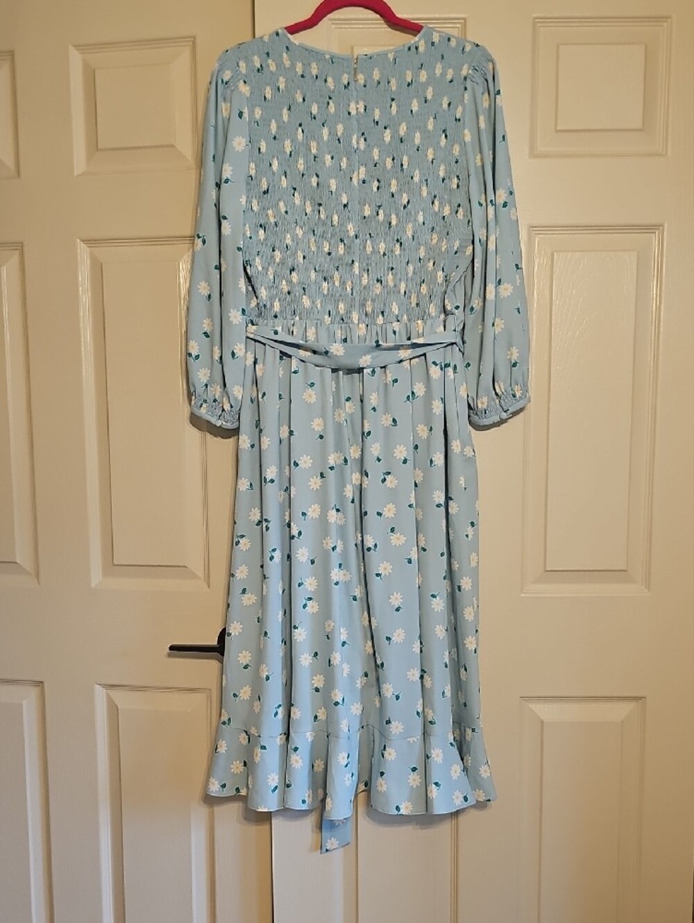 Kate Spade ight Blue Daisy Print Midi Dress - Picture 7 of 10